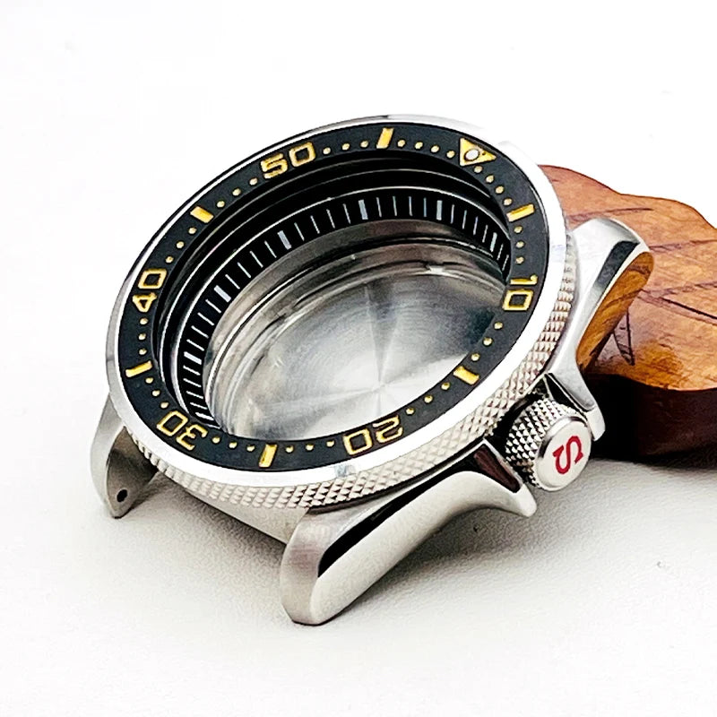 NH34 NH35 Case SKX007 Watch Cases fit for NH35 NH36 7S26 Movement Crown at 3.0 Click Spring NH35 Mod Seiko SKX007 Watch Case