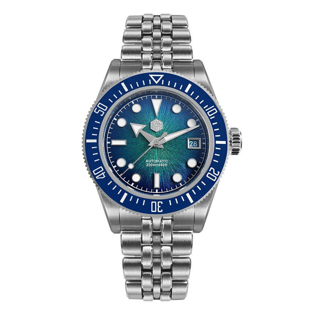 San Martin Diver SN0148G 40mm  Miyota 9015 Automatic Enamel Sunburst Dial 20bar  Ar Sapphire BGW9 Lume