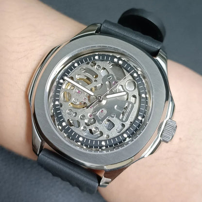 39.5MM Stainless Steel Sapphire Glass Waterproof Case Have Inner Ring FIT NH 35 NH36 NH70 Movement Watch Parts Accessories