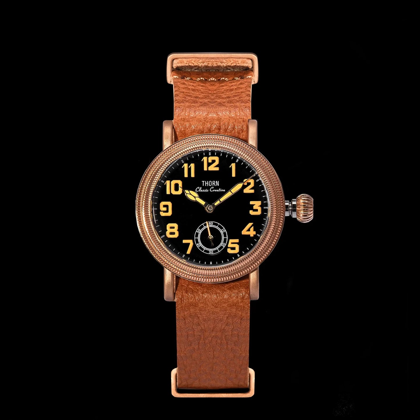 THORN T013 36mm Vintage Pilot Watch ST1700 Manual winding Sub Second Swiss luminous Sapphire
