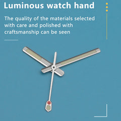 Watch Hands Size 8mm*12.5mm*11mm Green Luminous Hands for Caliber 7s36 4R36 NH35 NH36 Silver Hands Green Luminous Hands