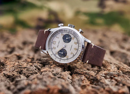 Baltany S5034 Quartz Chronograph Wristwatches 39mm Sapphire Crystal Panda Dial StainlessSteel Retro Super Luminous Vintage Watch