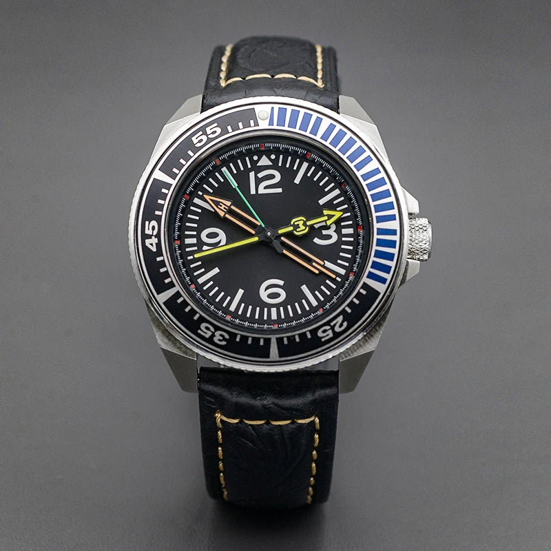 Sterile King Samurai Watch C3 Luminous Sapphire NH35 Automatic Diver 20Bar 43MM