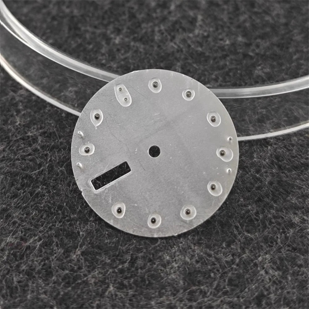 28.5mm Watch Dial Ocean Star Surface Single / Double Calendar Watch Faces Green Luminous Watch Accessory for NH35/NH36 Movement