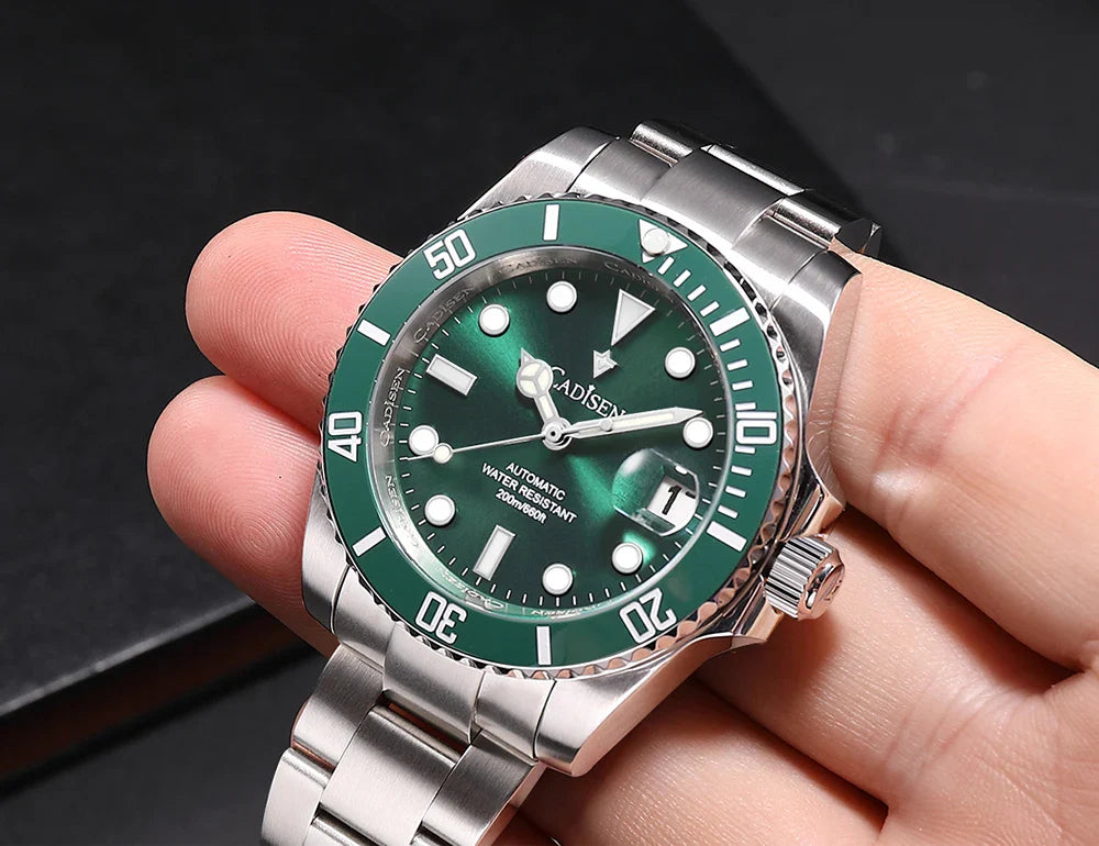 CADISEN C8216 Submariner Diver NH35A Movement AR Sapphire BGW9 Lume 40MM 20Bar