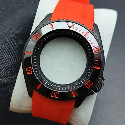 NH35 Case 42mm High-quality Yacht Master Steel Black Case NH35 NH36 Movement Case Watch Accessories Sapphire Glass 22mm Band