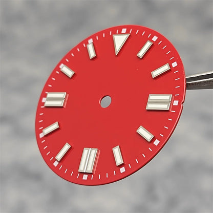 28.5mm Watch Dial Colorful Enameled Surface with Green Luminous Watch Faces for NH35/ ETA2836/ 8215 Mechanical Movement