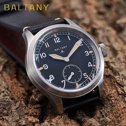 Baltany S2032 D12 Minitary Wristwatches VD78 Sapphire Crystal Swiss Luminou Leather 20ATM Stainless Steel Quartz Vintage Watches