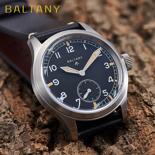 Baltany S2032 D12 Minitary Wristwatches VD78 Sapphire Crystal Swiss Luminou Leather 20ATM Stainless Steel Quartz Vintage Watches