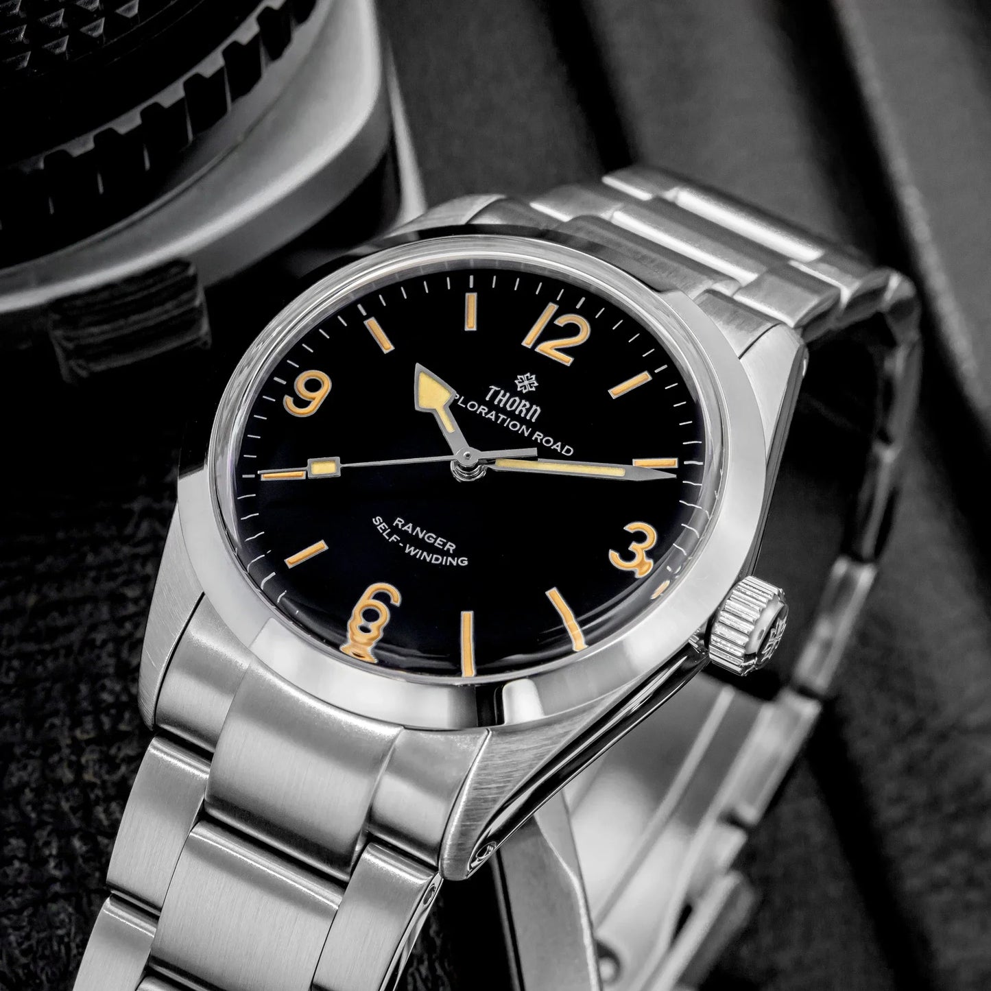 THORN T003 34mm Retro Watch PT5000 Automatic Dome Sapphire Luminous 10Bar dress explorer