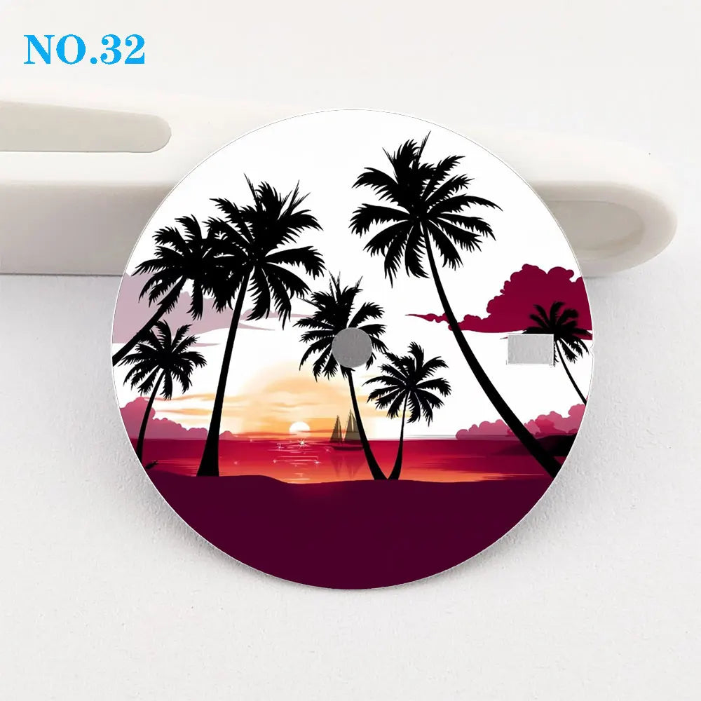 Watch dial 28.5mm dial NH35 dial creative color-printed series dial is suitable for NH35/36 movement watch accessories