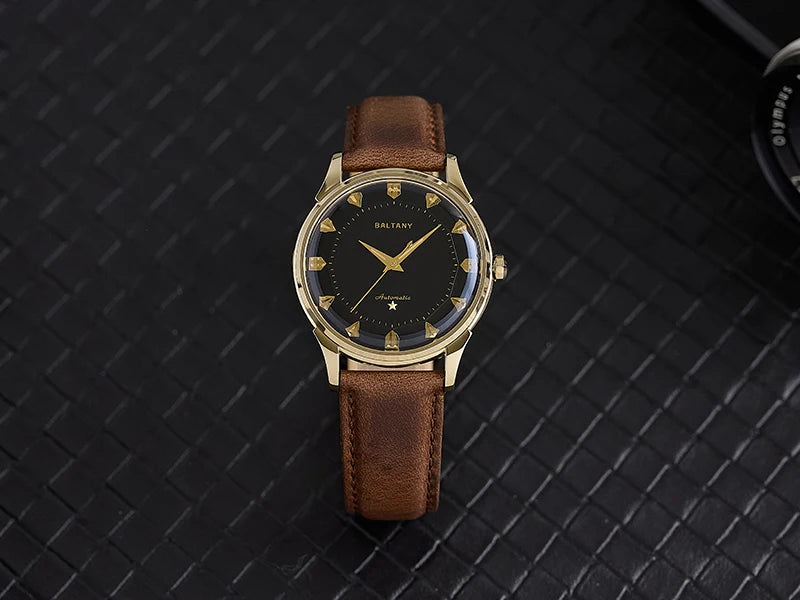 Baltany Dress Watches Man S4090 Dome Sapphire Crystal 9039 Automation Stainless Steel Classic Pie-Pan Dial Mechanical Watch
