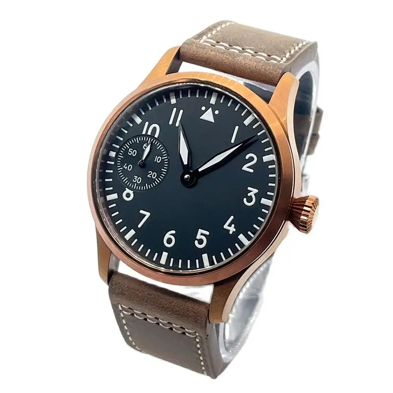 Corgeut Chronograph Watch CG2022 Sapphire 42MM  Asia 6497 Seagull St3600 Automatic Glass Back 3Bar pilot