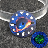 NH35 Watch dial starry sky lunar star Watch faces with Green Luminous Conversion Watch Accessories for NH35 / NH34 Movement