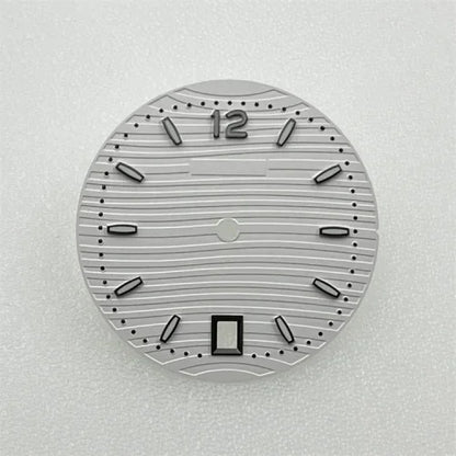 NH35 Dial PP Dial 30.5mm BGW9 Blue Luminous Watch Face for Parrot Watch Modification Accessories Fit NH35 NH36 Movement