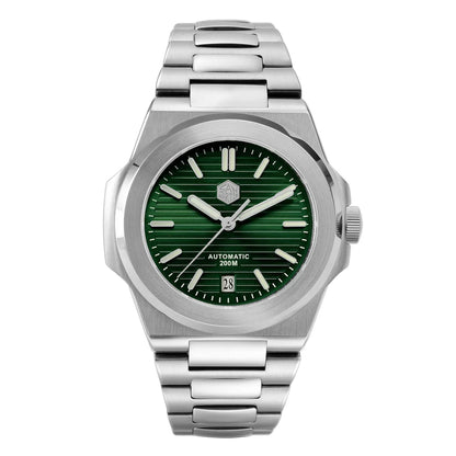 San Martin SN0076 42mm PT5000 Sw200 Automatic Dress Watch 20bar AR Sapphire BGW9 Lume