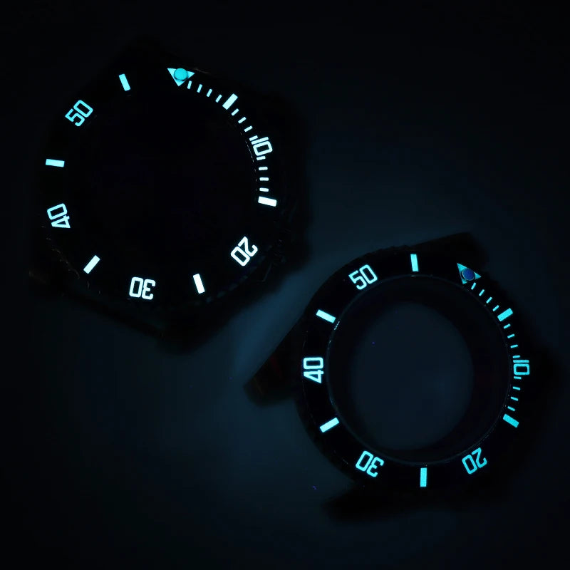 40mm Watch Case Ceramic C3 Bezel For Seiko NH35 NH36 NH34 nh70 Miyota8215 Eta2824 28.5mm Dial With Sapphire Crystal Waterproof