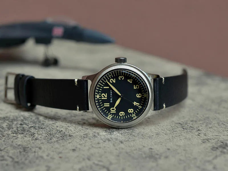 Baltany 38MM A11 Military Automatic Watch Man S2031B Sapphire Crystal 10ATM Stainless Steel NH38 Retro Mechaincal Wristwatches