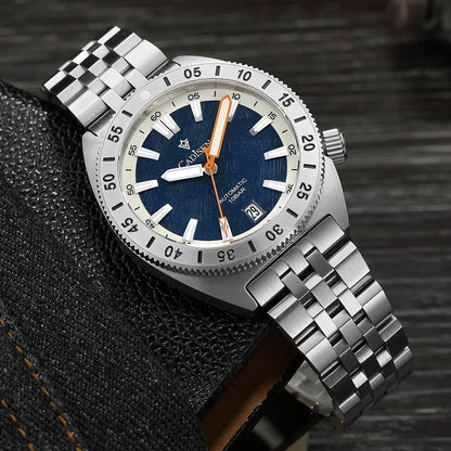 Cadisen C8231 Diver Watch Meteorite Dial 38.5MM 10Bar Miyota 8215 Automatic AR Sapphire
