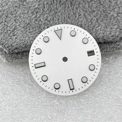 28.5mm NH35 Dial Green Luminous Watch Dial SUB Surface with Calendar Window Watch Accessories for NH35/NH36 Movement