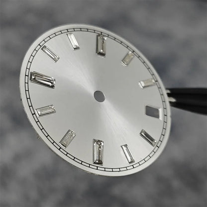 28.5mm Watch Dial Stone Diamond Nail Sunburst Watch Faces No Luminous Accessory Suitable for NH35 / NH36 Movement