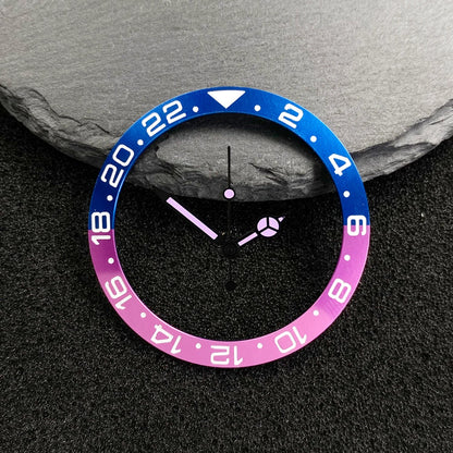 NH35 38-30.5mm bezel insert red Hands Watch Hands Blue Green Luminous Red Green Blue Hands For NH35/36/4R/7S Movement Watches Parts