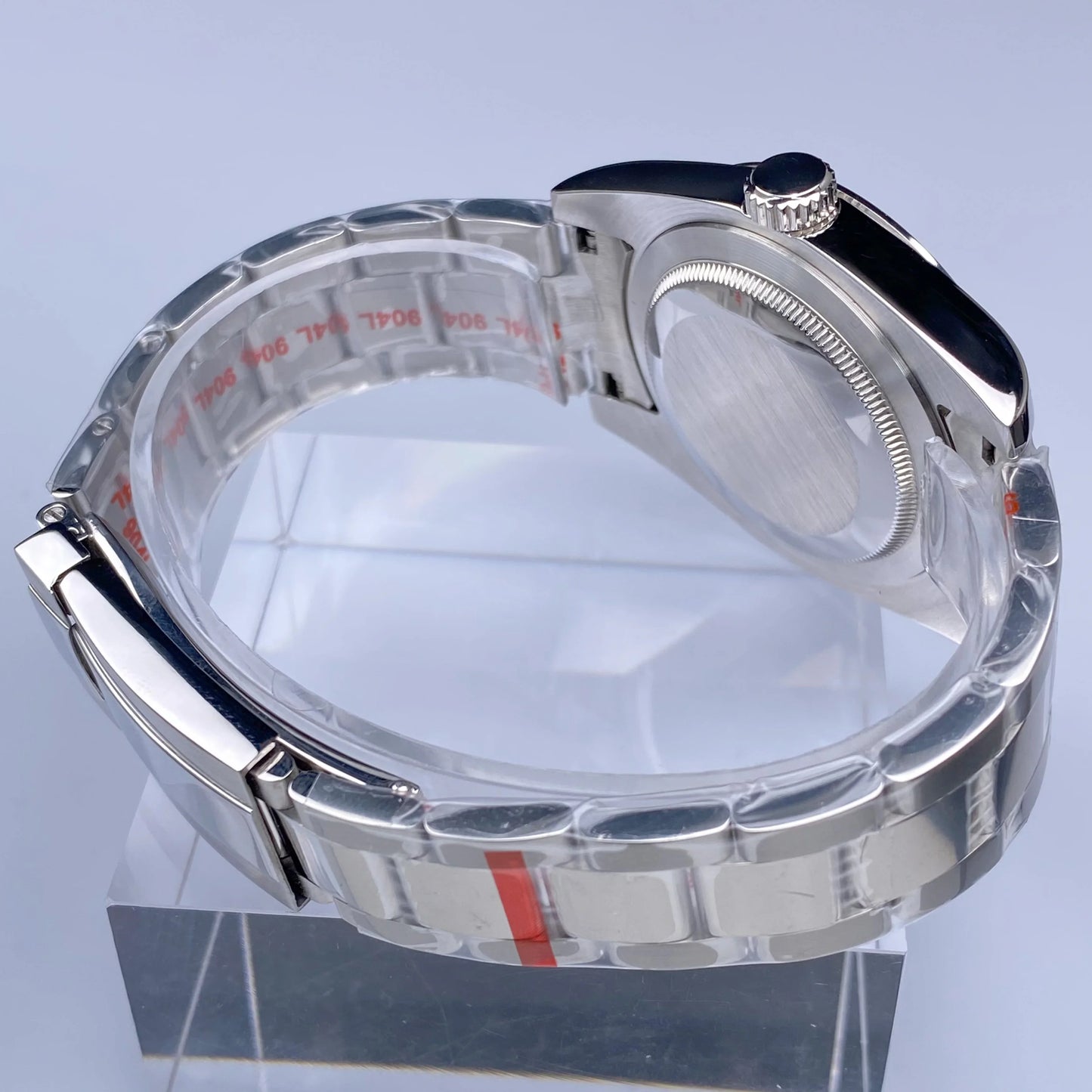 Fluted NH35 watch case Oyster 36/39mm High Quality Sliver Stainless Steel Sapphire Glass fit NH34 NH35 NH36 Movement Accessories Watch case