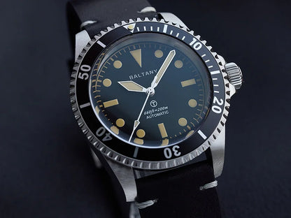 Baltany S3075 Vintage MilSubmariner Watch Rotation Bezel Brushed Bracelect Luminou Leather Sapphire Stainless Steel Dive Watches