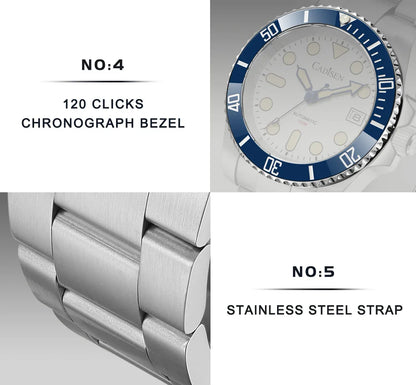 CADISEN C8238 Submariner Diver NH35 Automatic Ceramic Bezel Sapphire 10Bar