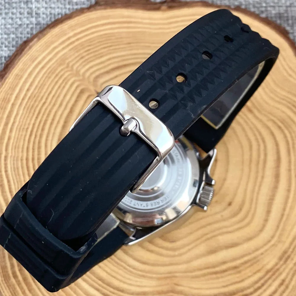 Tandorio 37mm SKX Diver Watch NH36 Full Green Luminous 20bar T242