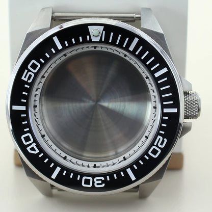 Modified Samurai Diving Watch Case 43.8mm For Seiko NH35 NH36 NH38 NH34 4R36 Movement 28.5mm Dial Sapphire Crystal Ceramic Bezel