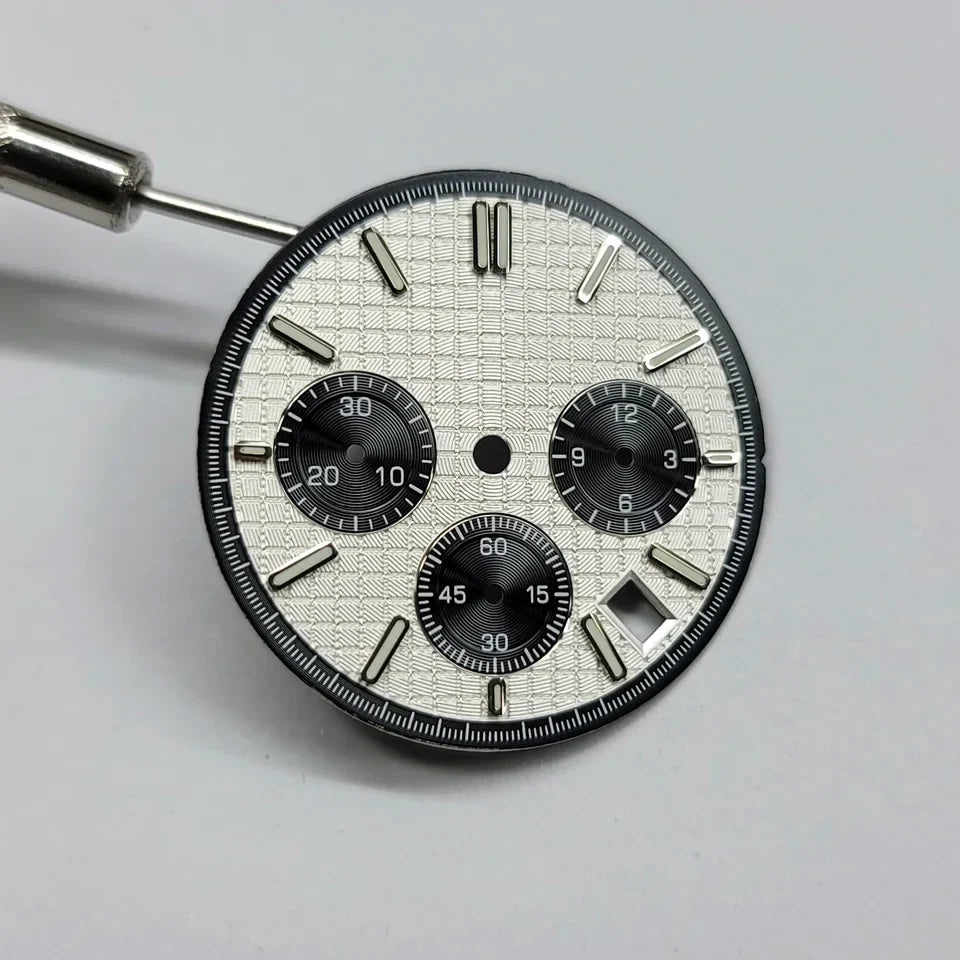 Modified VK63 Watch Dial 31.8mm Watch Faces Green Luminous Watch DIY Accessory for VK63 Movement