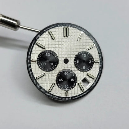 Modified VK63 Watch Dial 31.8mm Watch Faces Green Luminous Watch DIY Accessory for VK63 Movement