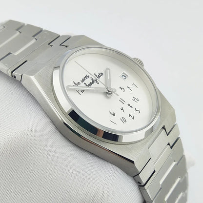 Special Dial PRX Watch Seiko nh35 Who cares i'm already late  Sapphire 40MM 5Bar Dress