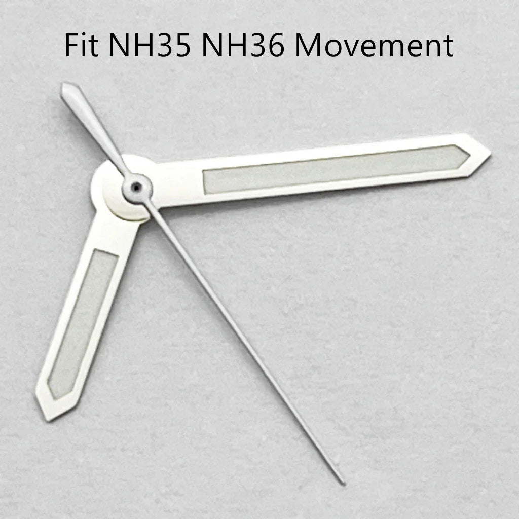 Wide NH35 Watch Hands Green Luminous Fit NH35 NH36 PT5000 ETA2836 2824 DG2813 3804 Miyota8215 8205 821A Movement Watch Accessories