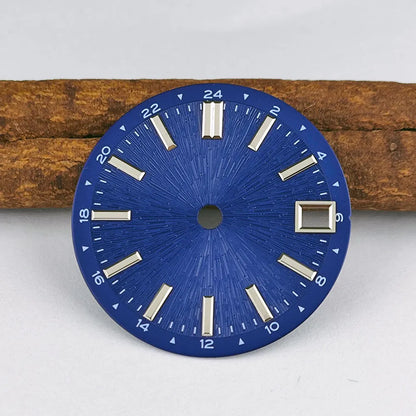 watch dial 28.5mm with water ripple vertical surface luminous watch dial suitable for NH35 movement watch replacement accessorie