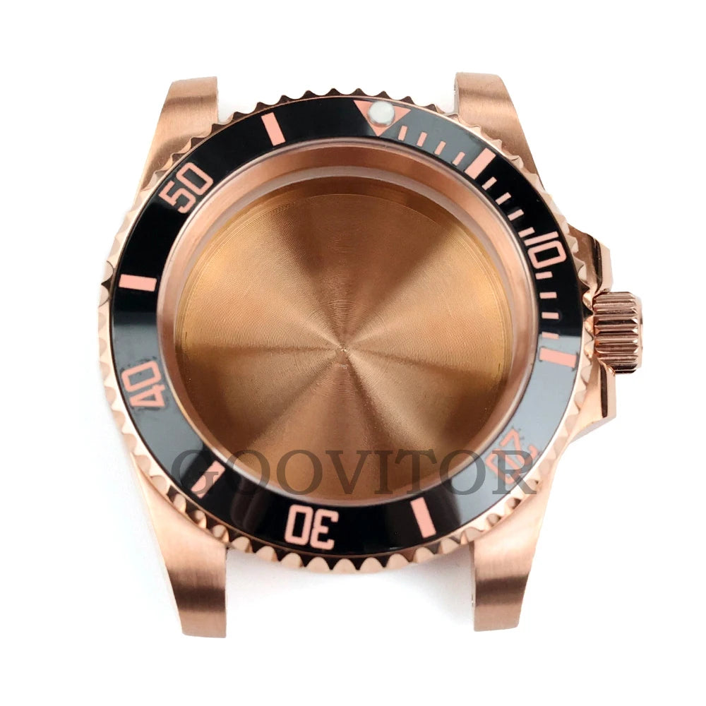 NH35 Watch Case 40mm For GMT YACHT-MASTER Seiko NH34/NH35/NH36/NH38 Movement Rose Gold Jubilee Bracelet Submariner NH35 Case