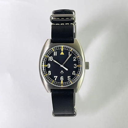 Baltany W10 Military Watch 36mm Calendar Super Luminous Leather Sapphire Stainless Steel NH35 Automatic Mechanical Wristwatches