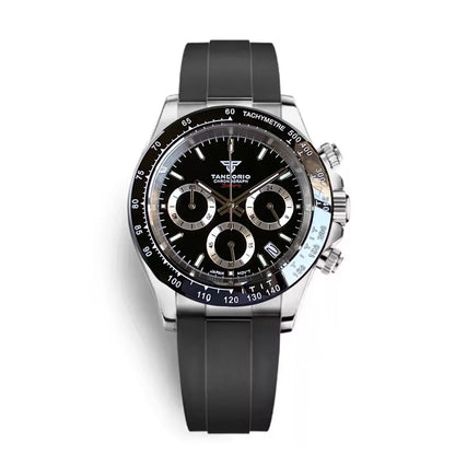 Tandorio Daytona TD401 Chronograph Watch Sapphire Tachymeter Japan VK63 Quartz 39MM 5Bar