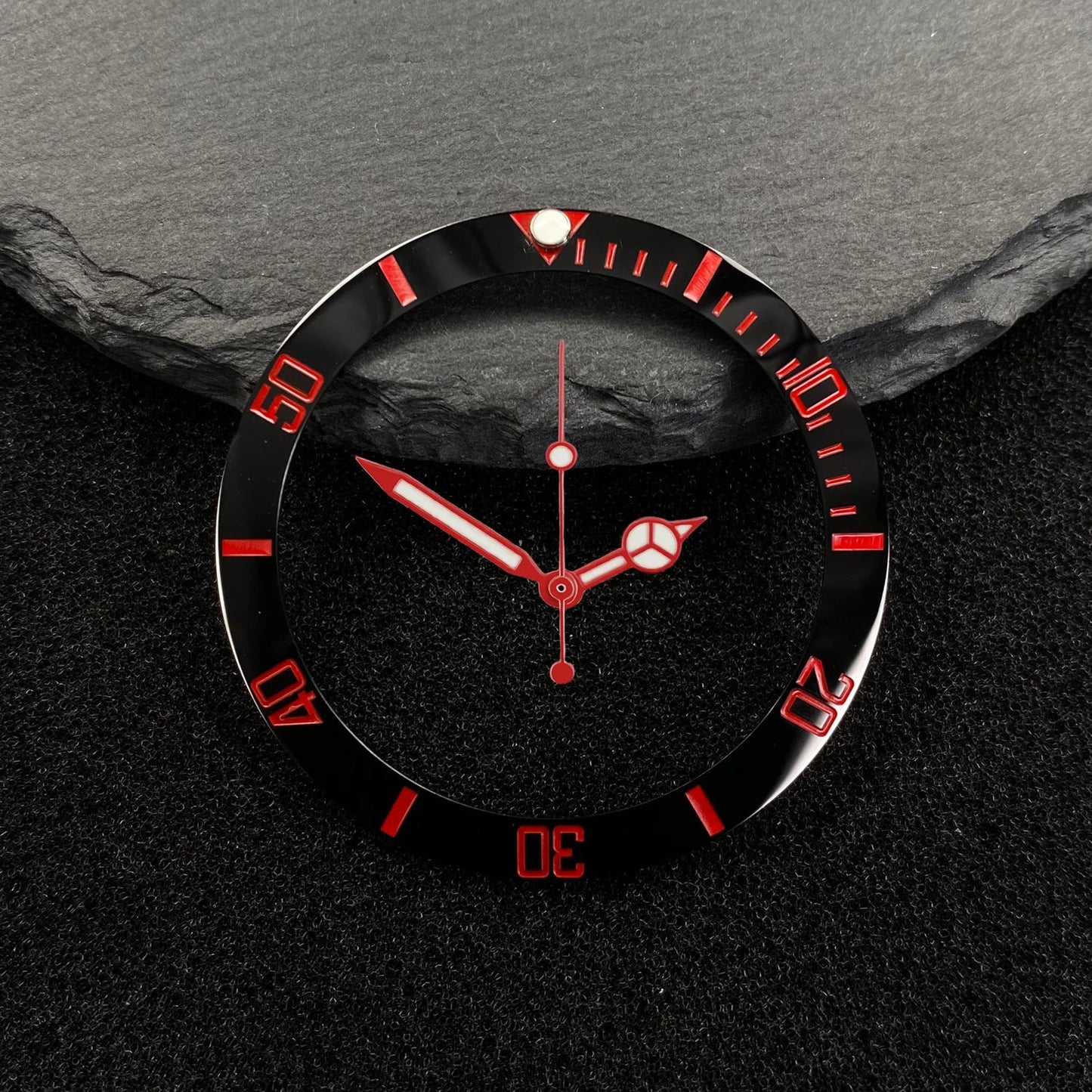 NH35 38-30.5mm bezel insert red Hands Watch Hands Blue Green Luminous Red Green Blue Hands For NH35/36/4R/7S Movement Watches Parts