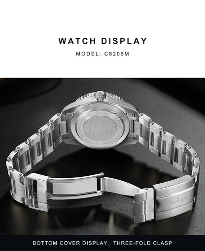 CADISEN C8206 BB58 Mod 38mm Diver NH35 Mechanical Sapphire 20 Bar Sapphire