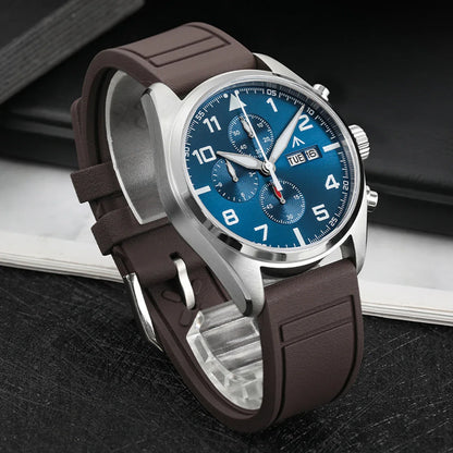 Militado ML04 Chronograph Quartz Military Watch OS00 Movement BGW9 Luminous 100m Waterproof  Domed Sapphire 39mm