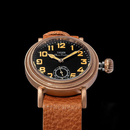 THORN T013 36mm Vintage Pilot Watch ST1700 Manual winding Sub Second Swiss luminous Sapphire