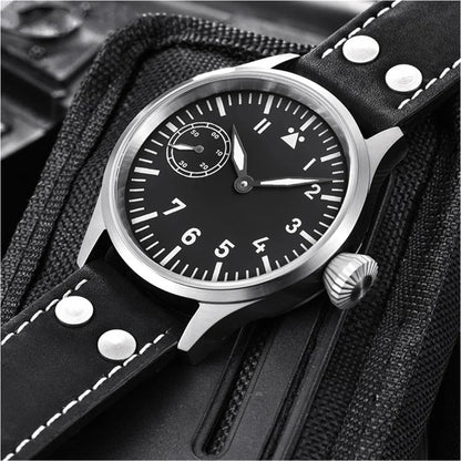 44mm  Men's Watch Seagull ST3600 Manual Winding Sub Second  Sapphire Luminous Chronograph