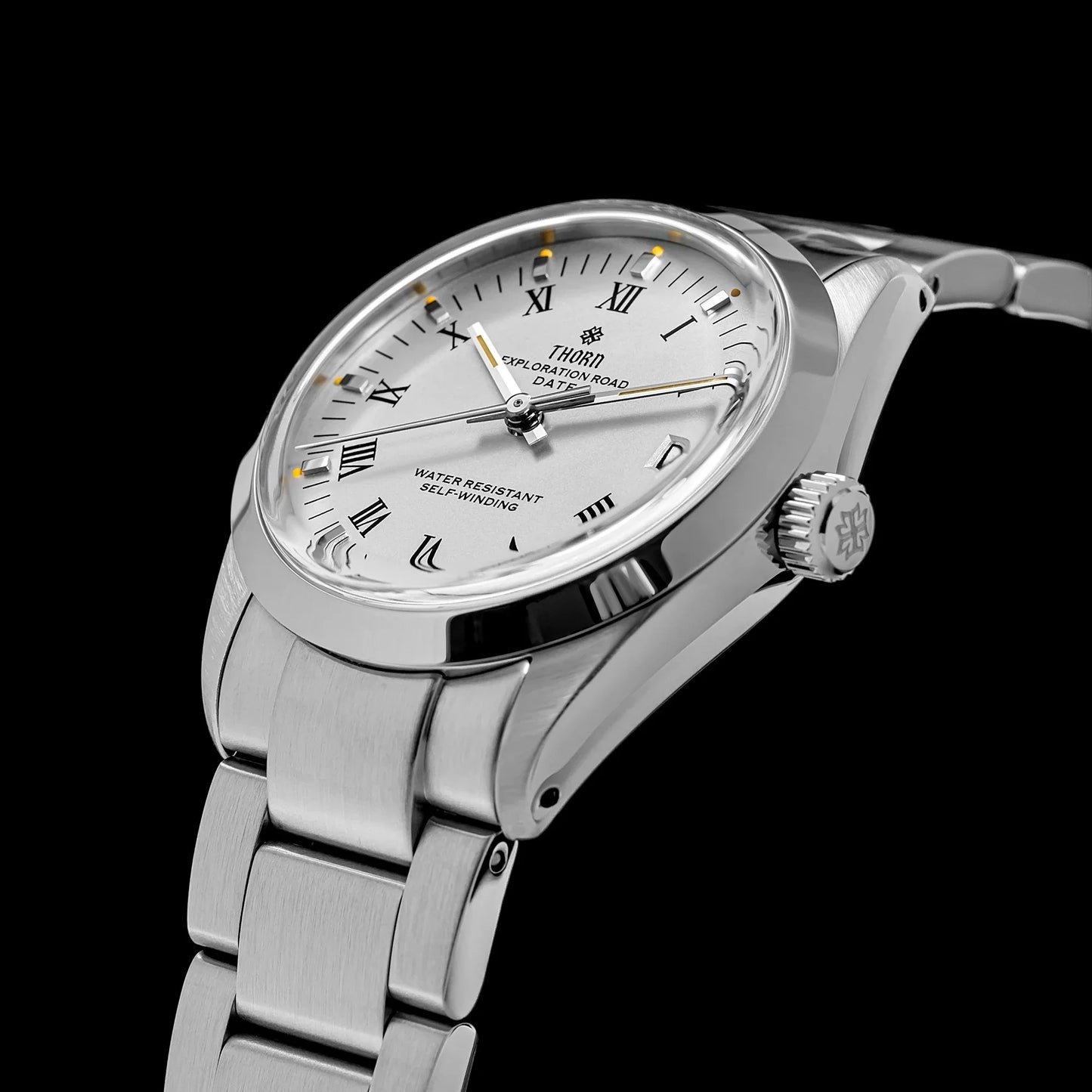 THORN T004 Dress Watcg PT5000 Automatic Domed Sapphire Luminous 10Bar 34MM