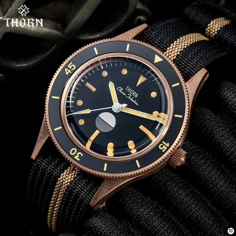 Bronze NH35 Movt 50 fathoms watch THORN SHY039 40mm EU Sapphire 20Bar