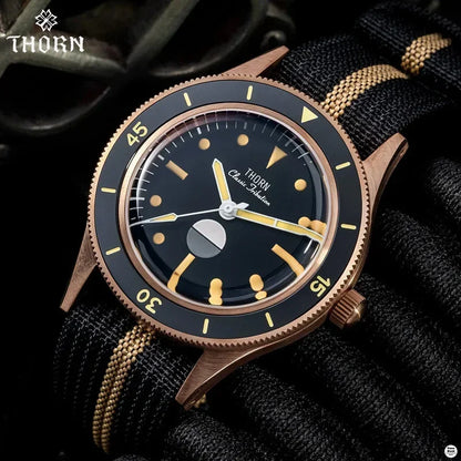 Bronze NH35 Movt 50 fathoms watch THORN SHY039 40mm EU Sapphire 20Bar