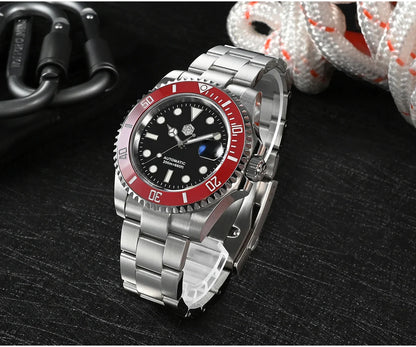 San Martin SUB Diver Sn0019G 41mm Water Ghost PT5000 SW200 Automatic AR Sapphire 20Bar BGW-9 Luminous