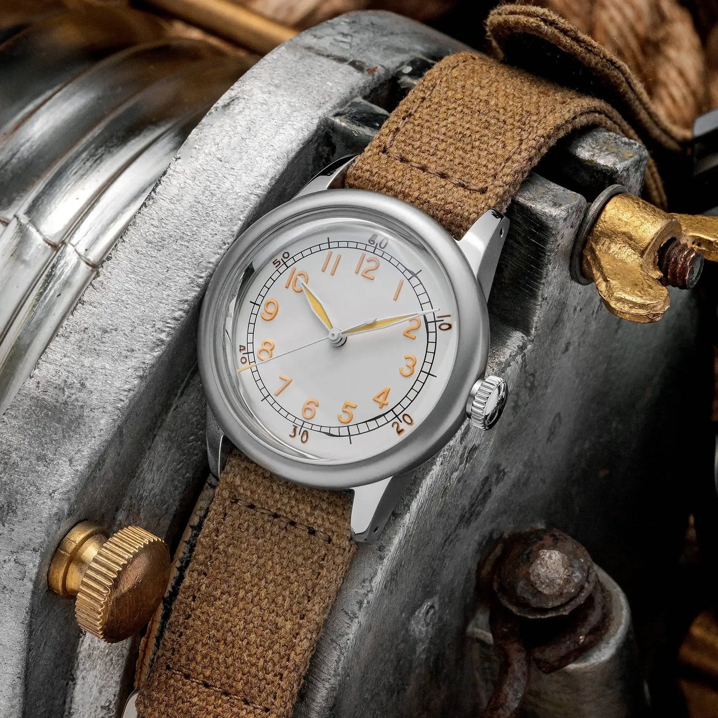 THORN SHY040 A11 Titanium Pilot Watch Military Retro NH35 AR Sapphire Luminous bullet in the back