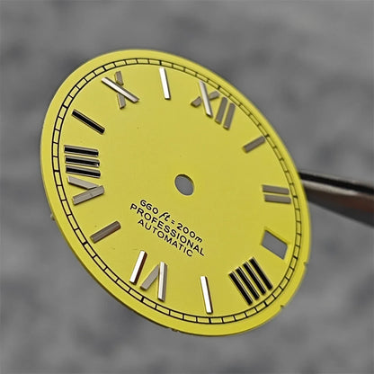 Suitable for NH35A/4R35 Movement Watch Dial 28.5mm Roman Numeral Surface Watch Faces Men's Watches Replacement Accessories